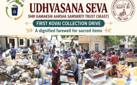 கோவையில் உத்வாசன சேவா..40 டன் புனிதப் பொருட்கள் சேகரிப்பு...!
