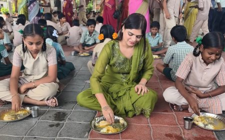 பள்ளிக்கு வரும் மாணவர்களுக்கு இனி காலை உணவு!கவுண்டம்பாளையத்தில் திட்டத்தை தொடங்கி வைத்த கனிமொழி சந்தோஷ் எம்எல்ஏ...!